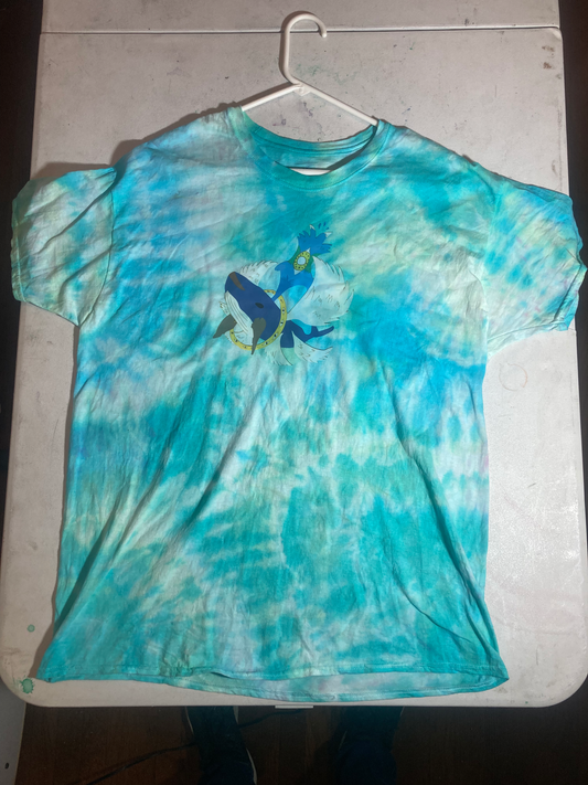 Blue Tye Dye Whale God Shirt